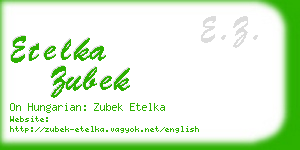 etelka zubek business card